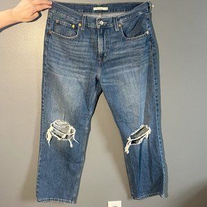 Levi Low Pro Straight. Size: 31, inseam: 29", leg opening: 8.5" | Color: Medium